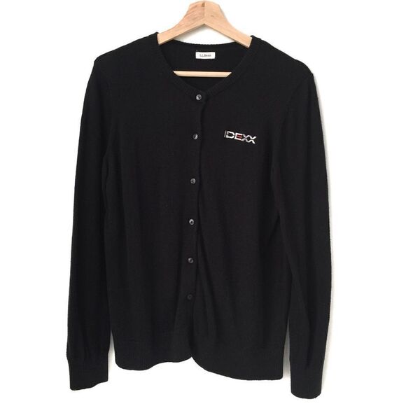 L.L. Bean Black Button Front Cardigan - Picture 1 of 9